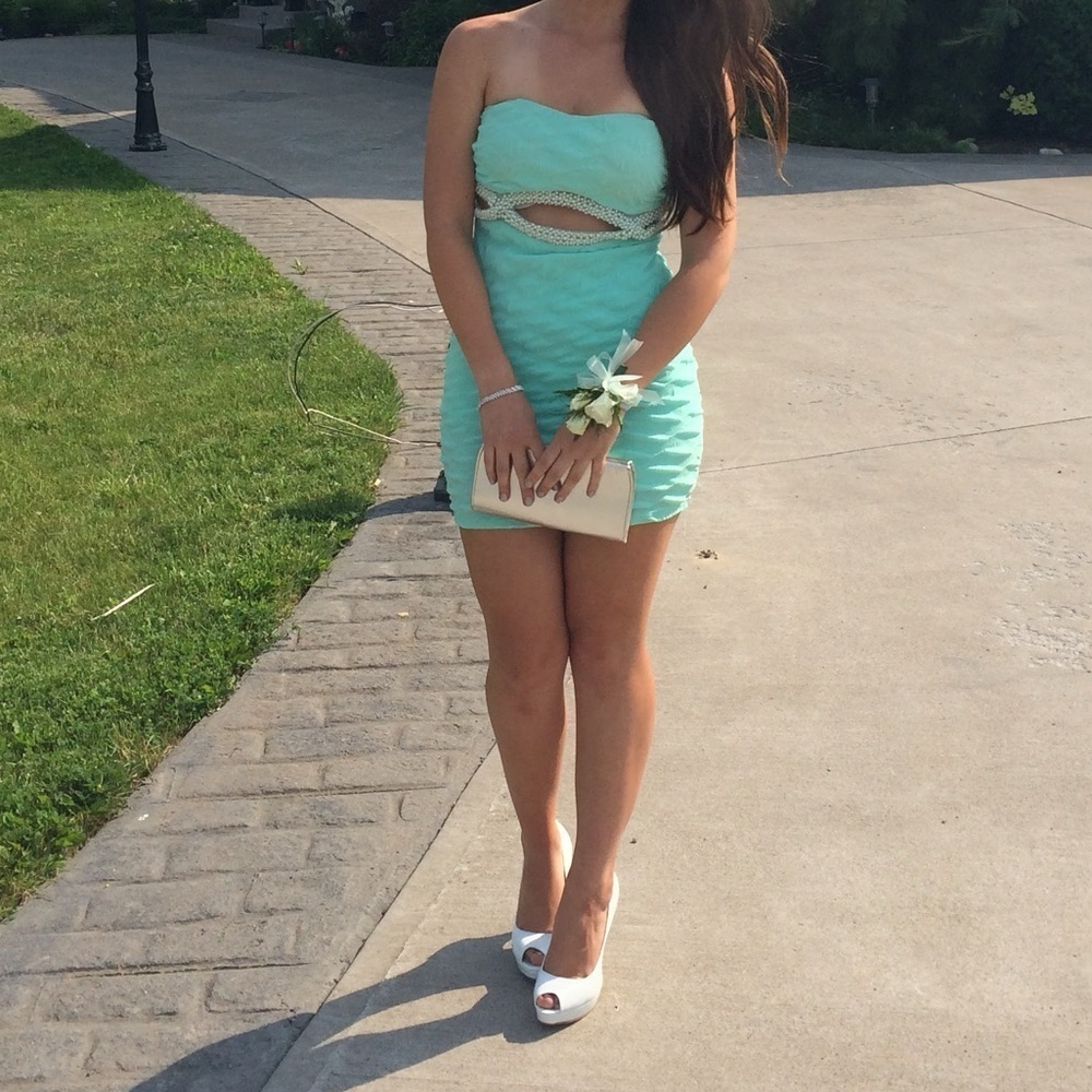 Mint Green Strapless Dress